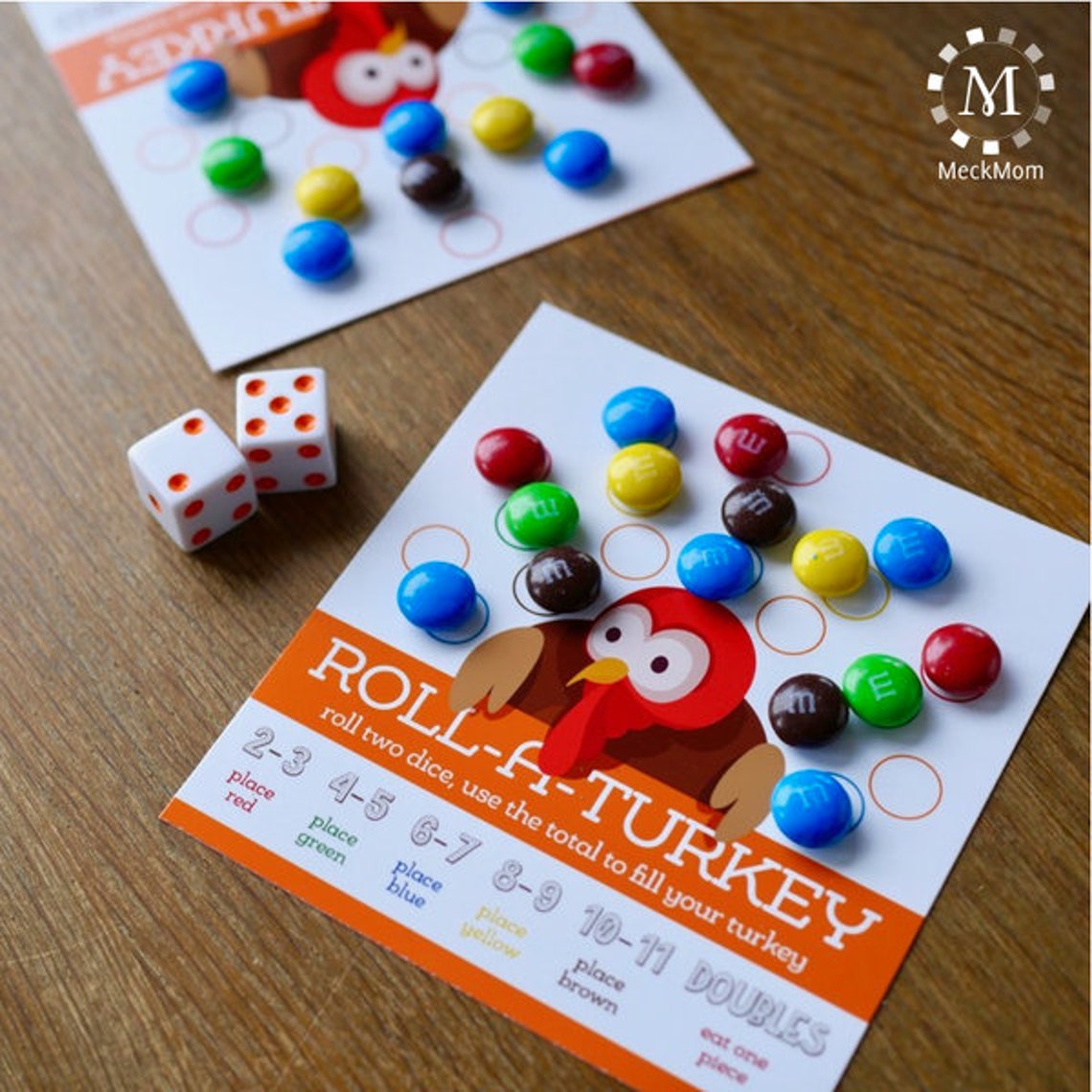 Rolling for Turkeys: A Printable Thanksgiving Game - Joy in the Works